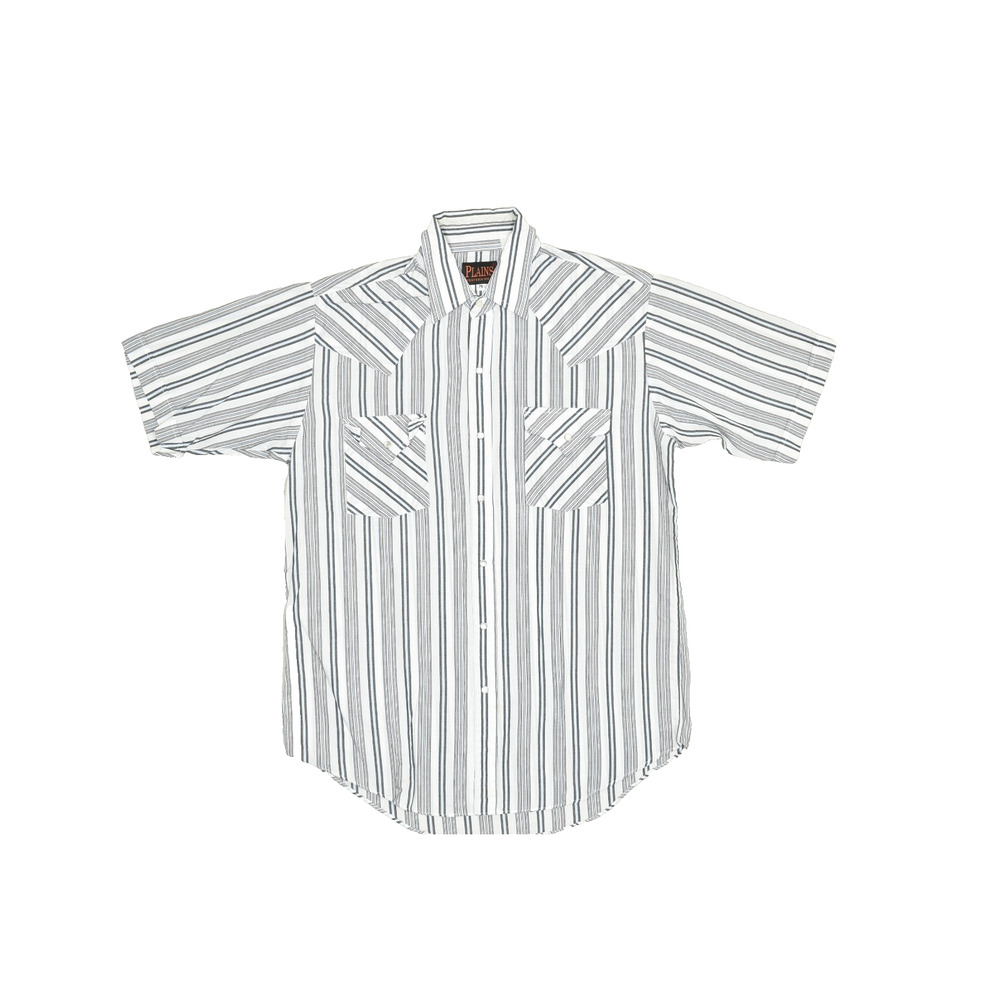 Plains Western Wear Men's Striped Snap Front Button Down Shirt Size M Western